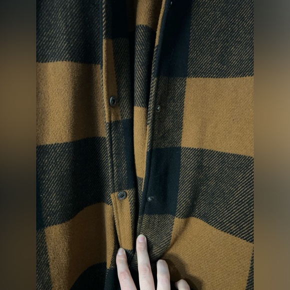 BB Dakota Steve Madden buffalo plaid shirt jacket - BROWN PLAID - SIZE L - Picture 3 of 8